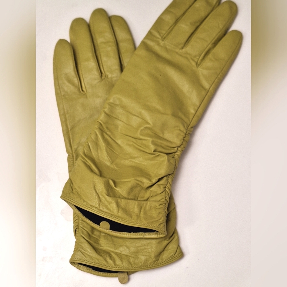 EXPRESS | Green Leather Gloves